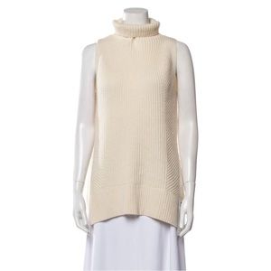 Vince Cowl Neck, Cable Knit, Sleeveless Sweater